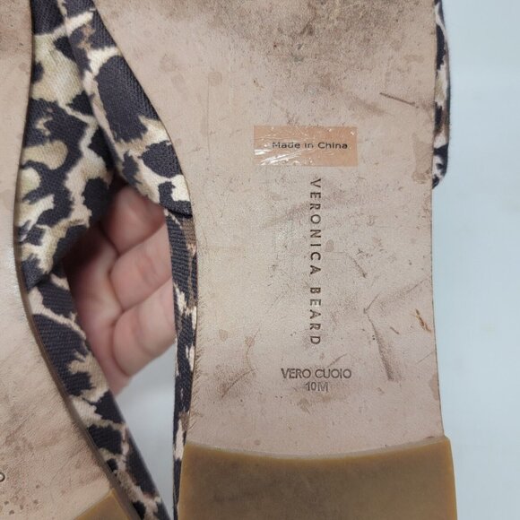 Veronica Beard Etra Knotted Leopard Flat Slip‎ On Sandals Women's Size 10 - Picture 7 of 7